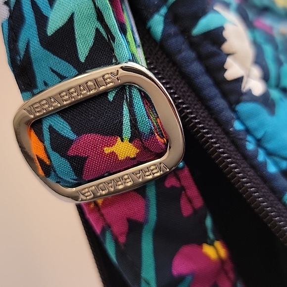 VERA BRADLEY CARRYALL CROSSBODY BAG IN MIDNIGHT BLUES - Picture 7 of 10